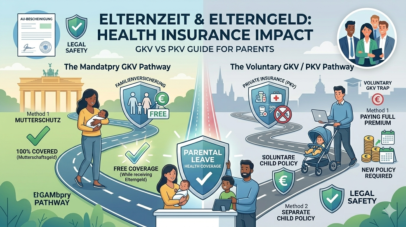 Elternzeit and Elterngeld Health Insurance Impact